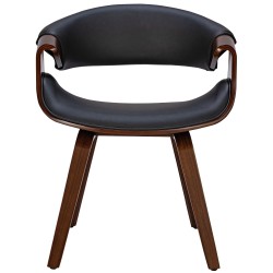 Tyylikäs kahden ruokailutuolin setti käsinojilla ja puisella rungolla