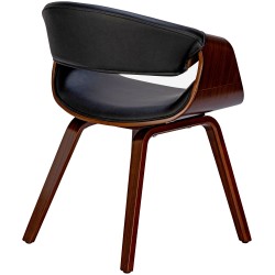 Tyylikäs kahden ruokailutuolin setti käsinojilla ja puisella rungolla