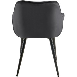 Tyylikkäät samettituolit tanna-mallissa mukavilla käsinojilla 2 kpl