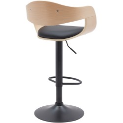 Tyylikäs Kingston-baarijakkara puuistuimella ja korkeussäädöllä, 2 kpl