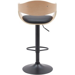 Tyylikäs Kingston-baarijakkara puuistuimella ja korkeussäädöllä, 2 kpl