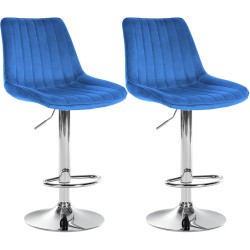 Tyylikäs samettinen baarijakkara Toni 2 kpl setti säädettävä