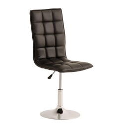 Moderni säädettävä ruokailutuoli keinonahkaistuimella ja korkealla selkänojalla