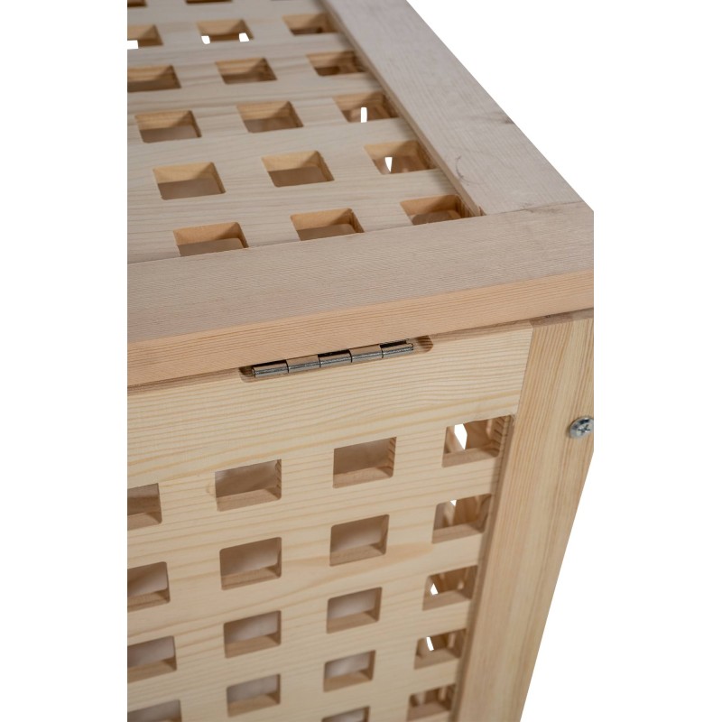 Tyylikäs puinen pyykkikori irrotettavalla pussilla kolmessa koossa