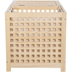 Tyylikäs puinen pyykkikori irrotettavalla pussilla kolmessa koossa