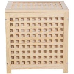 Tyylikäs puinen pyykkikori irrotettavalla pussilla kolmessa koossa