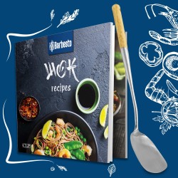 Monipuolinen hiiliteräs wok-setti kahdella pannulla ja lisävarusteilla