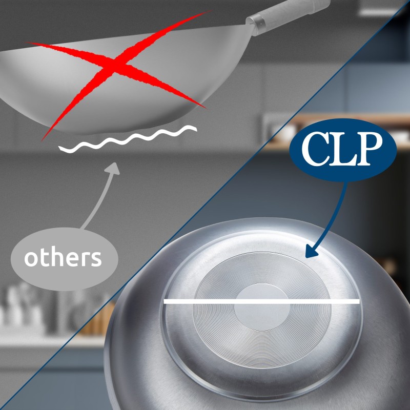 Monipuolinen hiiliteräs wok-setti kahdella pannulla ja lisävarusteilla