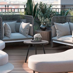 Säänkestävä ulkosohvapöytä terassille ja puutarhaan 50 cm