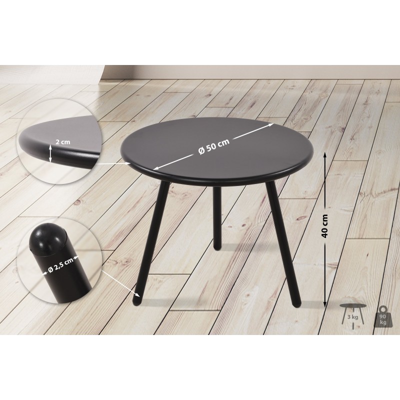 Säänkestävä ulkosohvapöytä terassille ja puutarhaan 50 cm