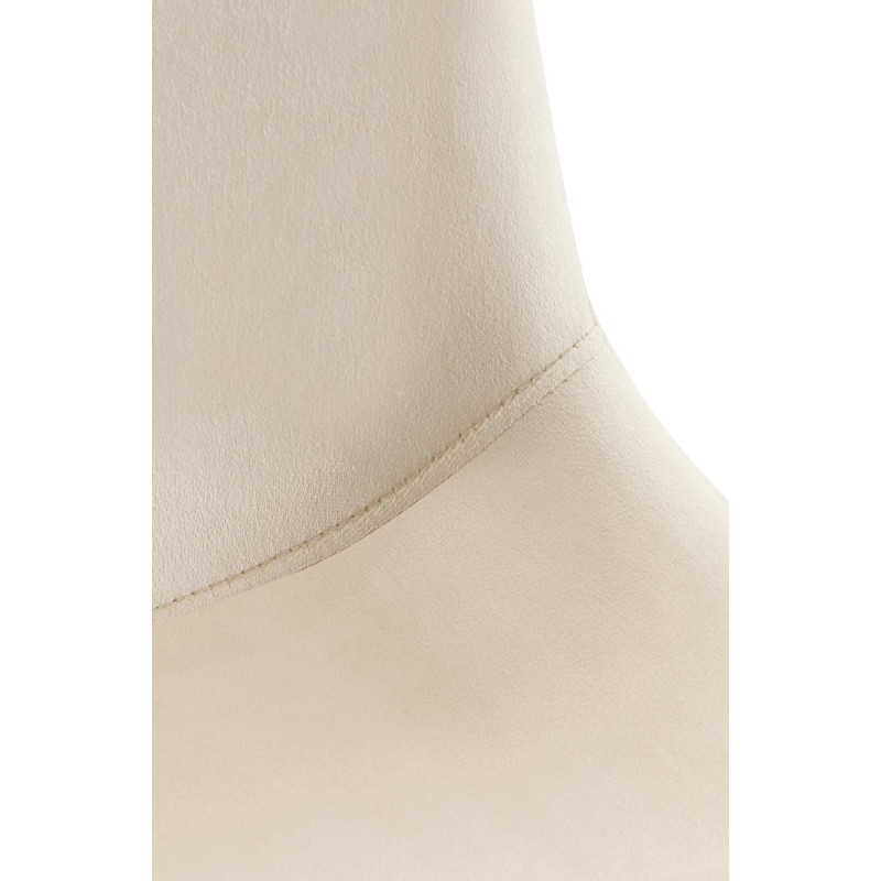 Tyylikäs samettinen ruokailutuoli pyörivällä istuimella ja metallijalustalla