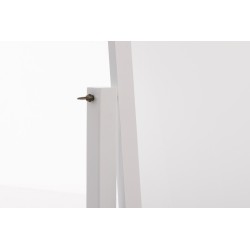 Puinen seisova peili antiikkisävyillä ja metallisilla renkailla 153 cm