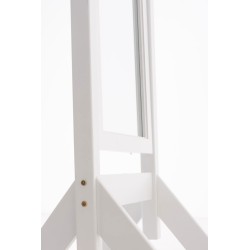 Puinen seisova peili antiikkisävyillä ja metallisilla renkailla 153 cm