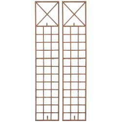 Trigo-säleikkö 2 kpl rautainen antiikkipatina köynnöskasveille 198 cm