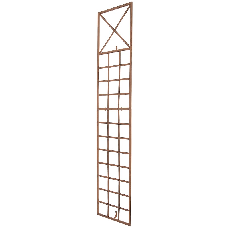 Trigo-säleikkö 2 kpl rautainen antiikkipatina köynnöskasveille 198 cm