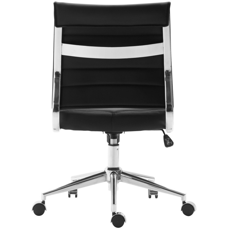 Ergonominen keinonahkainen työtuoli säädettävällä korkeudella ja pyörillä