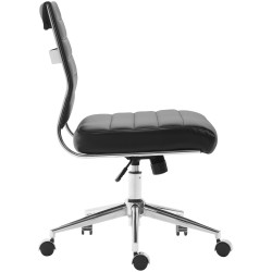 Ergonominen keinonahkainen työtuoli säädettävällä korkeudella ja pyörillä