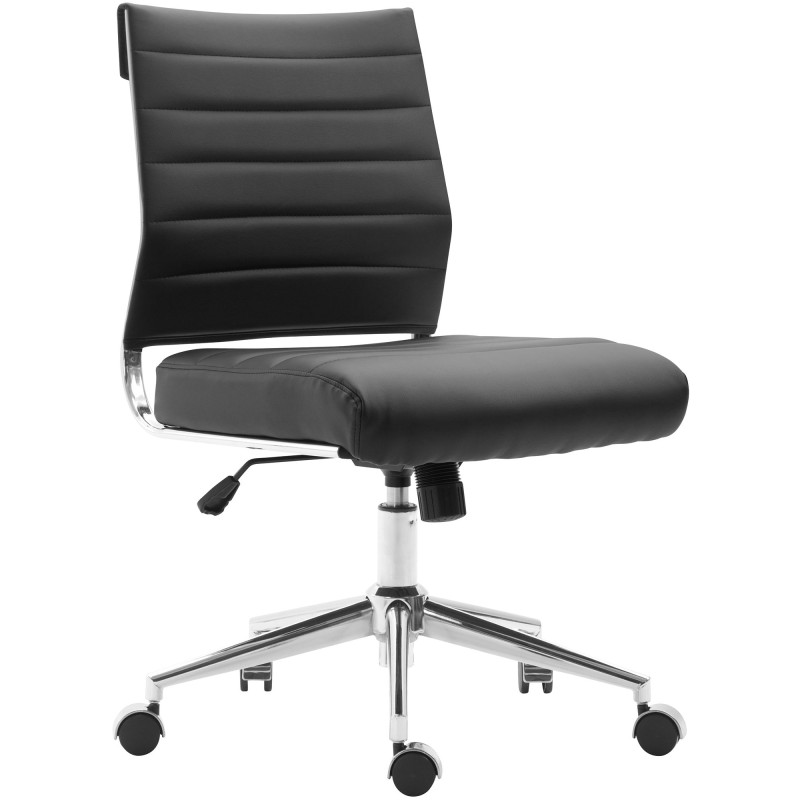 Ergonominen keinonahkainen työtuoli säädettävällä korkeudella ja pyörillä