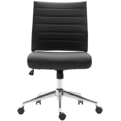 Ergonominen keinonahkainen työtuoli säädettävällä korkeudella ja pyörillä