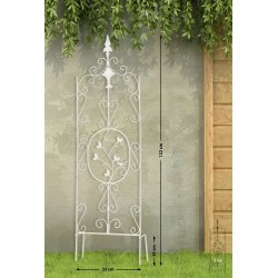 Antiikkipatinoidut rautaiset köynnösritilät puutarhaan, 2 kpl