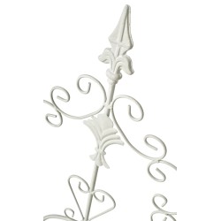 Antiikkipatinoidut rautaiset köynnösritilät puutarhaan, 2 kpl