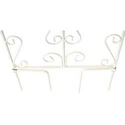 Antiikkipatinoidut rautaiset köynnösritilät puutarhaan, 2 kpl