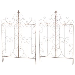 Rustiikkinen puutarhan säleikkösetti mandevillalle 2 kpl 133 cm