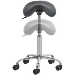 Kaksi säädettävää satulatuolia ammattikäyttöön lääkäreille ja hoitoloihin