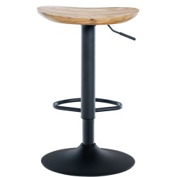 Säädettävä pyörivä baarijakkara Skelde 4 kpl setti puuistuimella