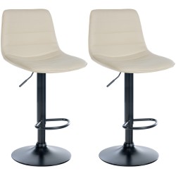 Tyylikäs säädettävä baarijakkara-setti keinonahkaa 2 kpl