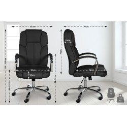 Ergonominen toimistotuoli keinonahkaverhoilulla ja säädettävällä korkeudella 210 kg