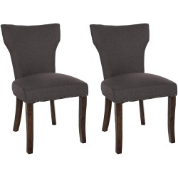 Tyylikäs Zadar-kangastuoli ruokailuun 2 kpl pehmustettu