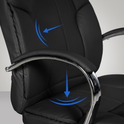 Ergonominen toimistotuoli keinonahkaverhoilulla ja säädettävällä korkeudella 210 kg