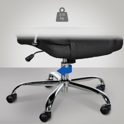 Ergonominen toimistotuoli keinonahkaverhoilulla ja säädettävällä korkeudella 210 kg