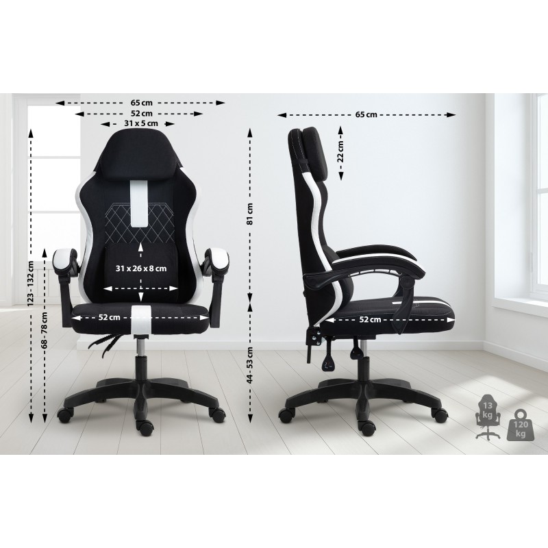 Ergonominen pehmea toimistotuoli pelituoli säädettävällä selkänojalla