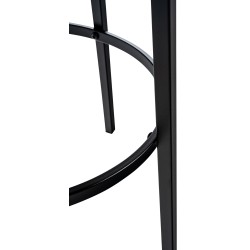 Tyylikäs pyöreä baarijakkara pehmustetulla istuimella ja metallijalustalla