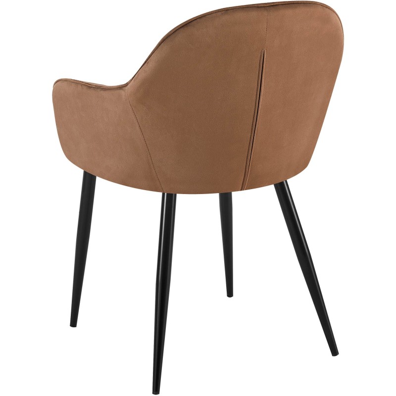 Samettinen Boise-ruokatuoli käsinojilla, 2 kpl, mukava ja tyylikäs