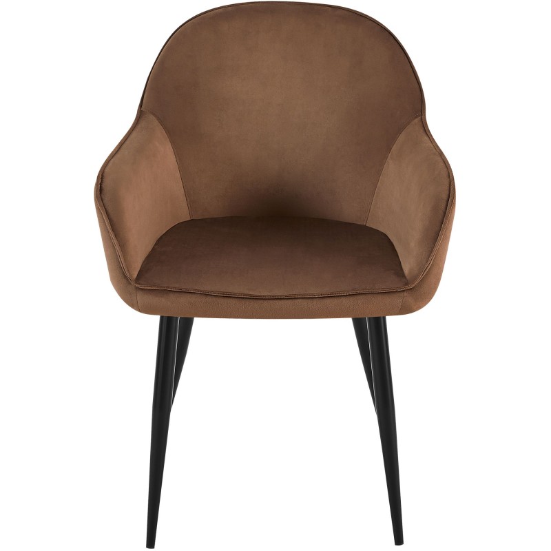 Samettinen Boise-ruokatuoli käsinojilla, 2 kpl, mukava ja tyylikäs