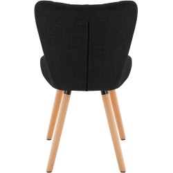 Elda tyylikkäät ruokapöydän tuolit puisella rungolla, 2 kpl