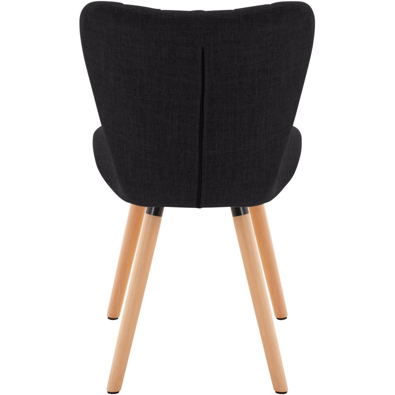 Elda tyylikkäät ruokapöydän tuolit puisella rungolla, 2 kpl