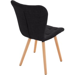 Elda tyylikkäät ruokapöydän tuolit puisella rungolla, 2 kpl