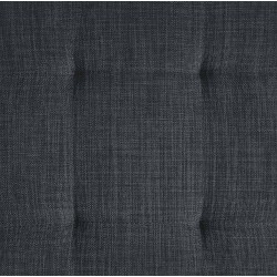 Tyylikäs Barci-penkki pehmustetulla istuimella ja teräsrungolla