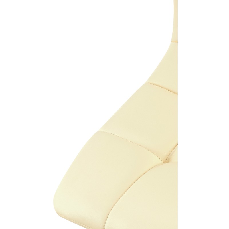 Tyylikäs neljän ruokapöydän tuolin setti keinonahalla ja metallijalalla