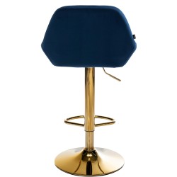 Braga samettinen baarijakkara kultaisella rungolla, säädettävä korkeus