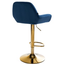 Braga samettinen baarijakkara kultaisella rungolla, säädettävä korkeus