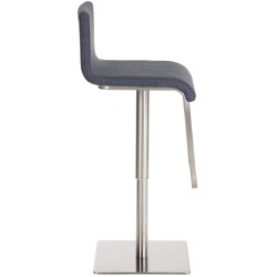 Säädettävä pyörivä baarijakkara limon-kankaalla ja selkänojalla