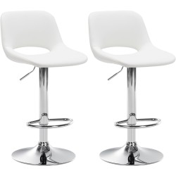 2 kpl Camden-baarijakkara säädettävä keinonahkainen pyörivä selkänojallinen