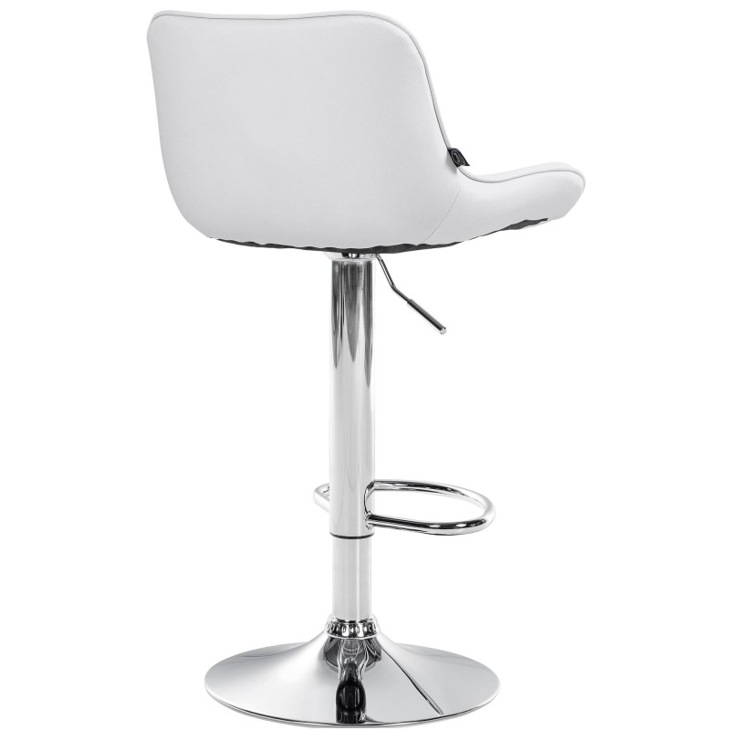 Säädettävä baarijakkara keinonahkaistuimella ja selkänojalla keittiöön