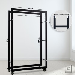 Tyylikäs pyörällinen polttopuuteline sisäkäyttöön - kestävä ja käytännöllinen