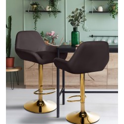 Braga Gold baarijakkara säädettävä kultainen keinonahka 2 kpl